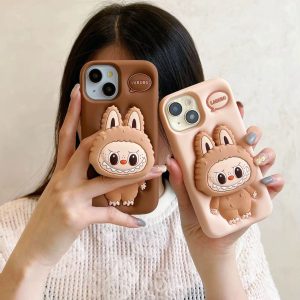 Labubu Case Mignon 3D Dessin Animé Silicone